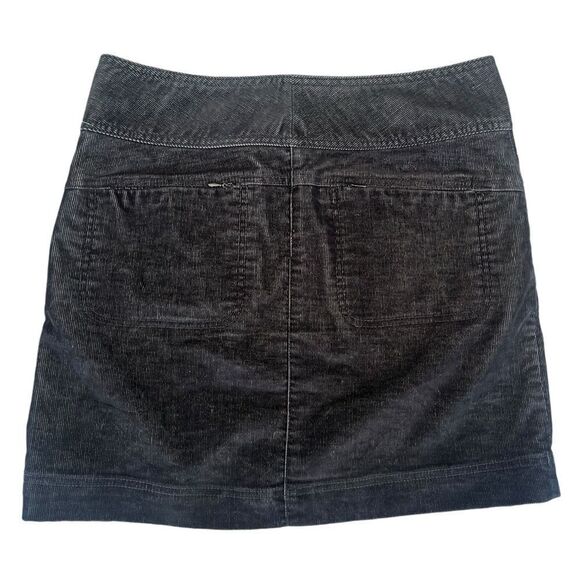 ATHLETA BLACK‎ CORDUROY A-LINE BUTTON MIKI SKIRT WOMENS SIZE 8 - Picture 13 of 13